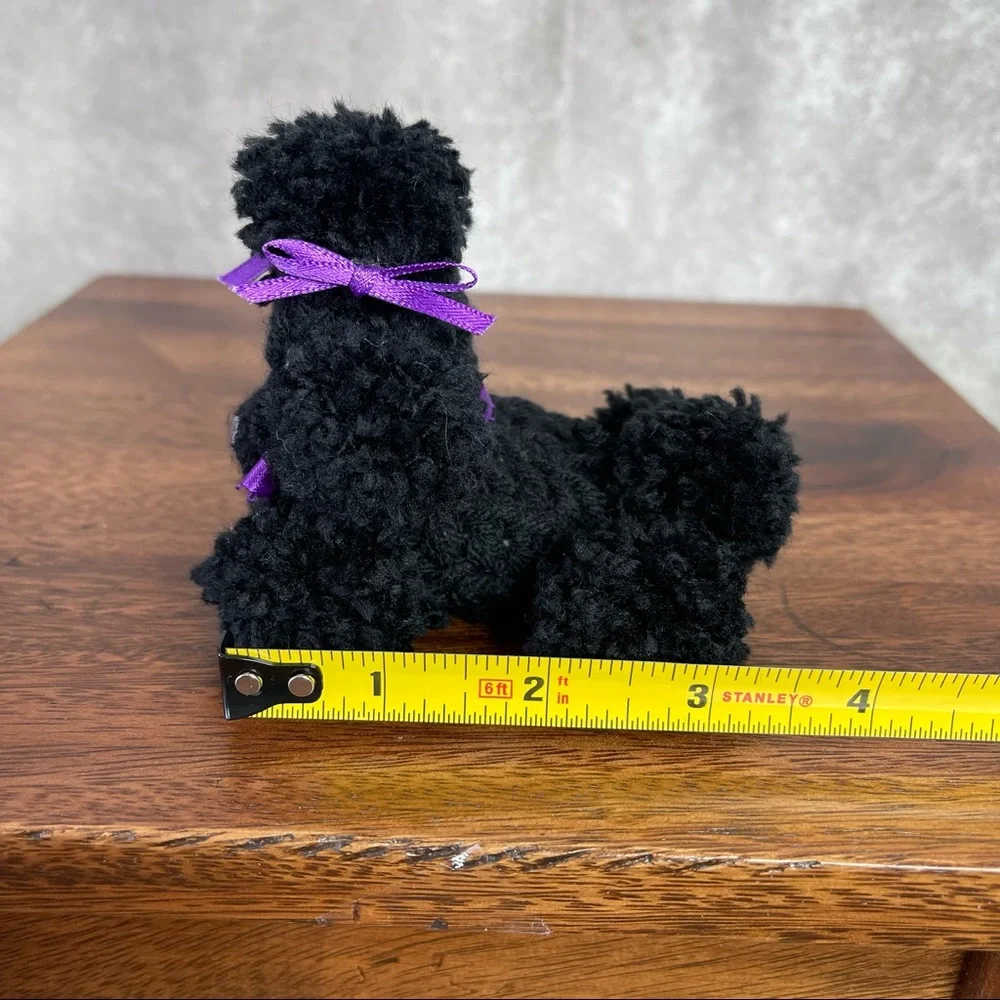 3 Crochet Black Poodle Soap Holders Handmade